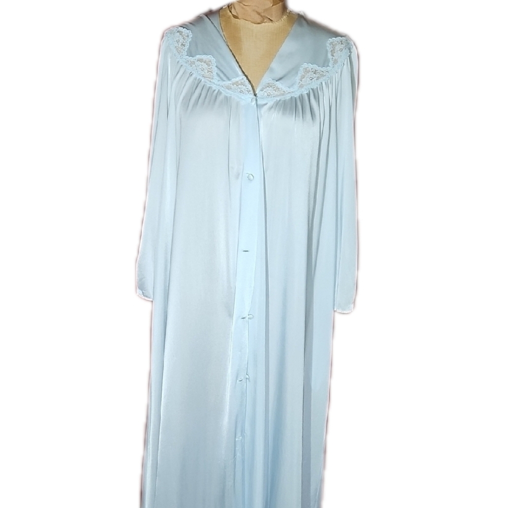 Another Vtg Long Boring Blue Robe. Shadowline. Medium. Ugh